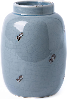 #ad Ceramic Vase for Home Decor Decorative Vintage Haze Blue Vases for Flower Farm $38.41