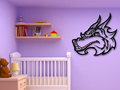 #ad Wall Stickers Vinyl Decal Fantasy Dragon Head for Kids Room Nursery ig772 $29.99