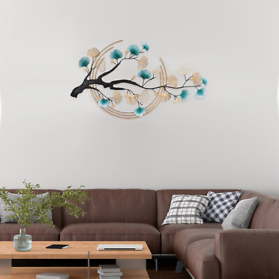 #ad Tree Leaf Metal Wall Art Modern Luxury Metal Wall Nature Art Decor 3D Ginkgo $93.45