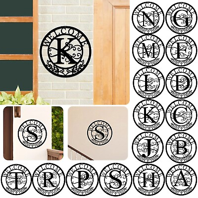 #ad Letter Iron Wall Deco Metal Wall Art Monogram Letter Sign Decor Welcome Plaque $12.81