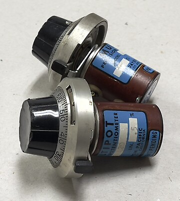 #ad Vintage Lot of 2 Multipot Precision Potentiometer Model 420 w DuoDial Knob RB $80.00