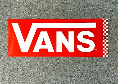 VANS Off The Wall White Red Skateboard Sticker LARGE 8quot; $8.95