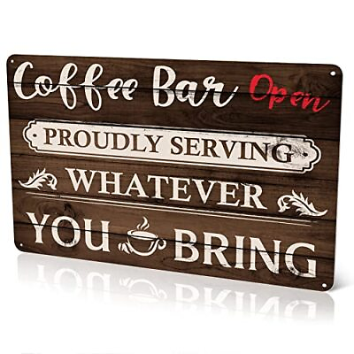 #ad Coffee Bar Decor Coffee Signs For Coffee Bar Coffee Metal Sign Is Suitable For K $10.18