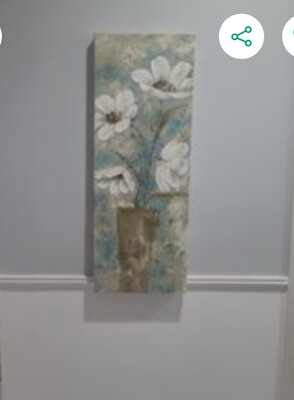 #ad 12quot;x31.5quot; Canvas Wall Art Floral $25.00