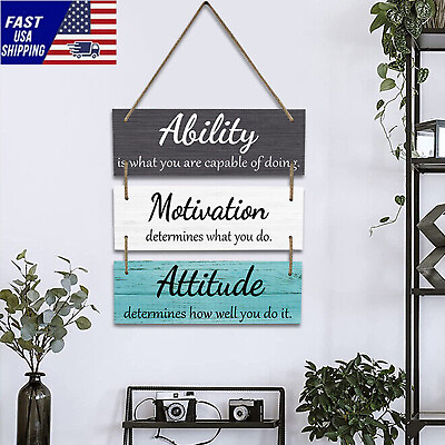 #ad #ad Sign door Wall Decor Wooden Wall Hangings Plaque Office Wall Decoration Sayings $13.99