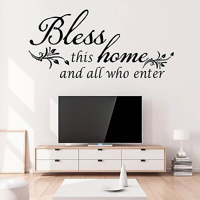 #ad #ad Room Decorations Wall Decals Quotes StickersBless This Home and All Who Ente... $27.26