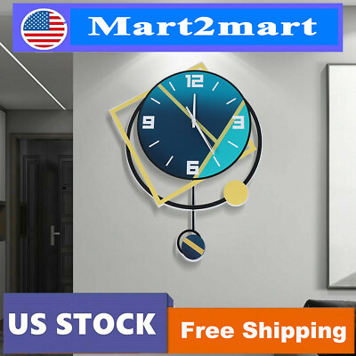 Modern Europe Design Wall Clock Acrylic Pendulum Silent Clock for Living Room US $39.92