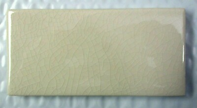 #ad Italy 13cm 5 1 8inch Grazia Magnolia Crazed Beige Gloss Ceramic Subway Wall Tile $29.90