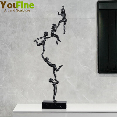 52cm Abstract Metal Sculpture Modern Art Metal Statue For Home Hotel Decor Gifts $460.35