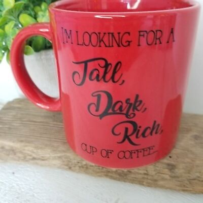 #ad Coffee Cup Kitchen Humor Coffee Bar Decor Red $9.95