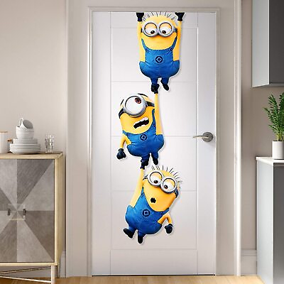 #ad Hanging Minions Cartoon Vinyl Wall Stickers for Living Room Bedroom Kids Room $28.49