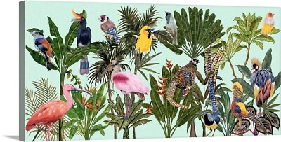 #ad Birds Paradise V Canvas Wall Art Print Flamingo Home Decor $49.99