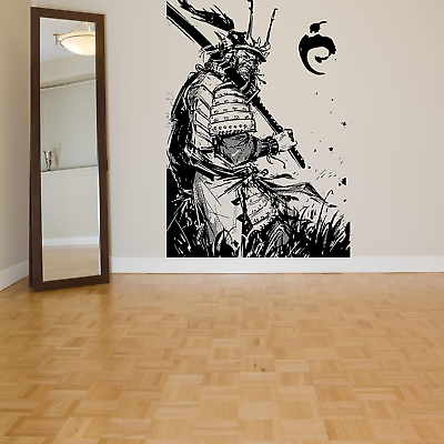 #ad Wall Room Decor Art Vinyl Sticker Mural Decal Ninja Samurai Warrior Large AS1465 $51.99