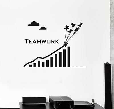 #ad Vinyl Wall Decal Teamwork Business Graphics Office Inspire Art Stickers ig5208 $21.99