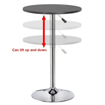 #ad Modern Pub Table Bar Table Adjustable Height Round Bar Table for bistro cafe $64.99