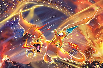 Pokémon Pokemon Charizard Poster Wall Art Decor Photo Print 16x24 20x30 24x36quot; $15.29