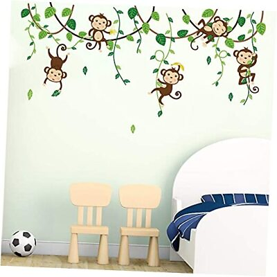 #ad #ad Monkey Climbing Tree Wall Decals Junglenimals Wall Stickers Kids Room Baby A $22.38