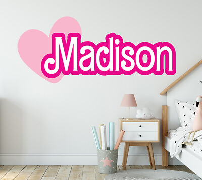 #ad PERSONALIZED GIRL NAME VINYL WALL DECAL STICKER FOR KIDS ROOM WALL ART $10.95