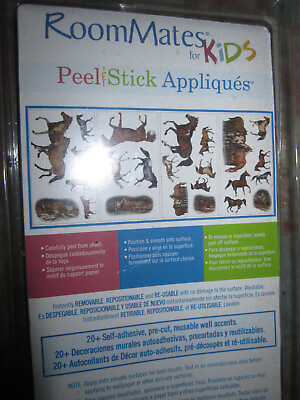 #ad Roommates For Kids peel amp; stick removable wall decals appliques Wild Horses $14.99