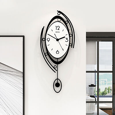 #ad #ad Wall Clock Modern Luxury Nordic Style Metal Clocks Home Decor Art Living Room $44.89