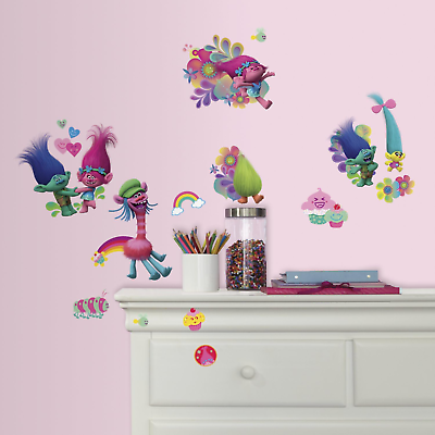 #ad Dreamworks Trolls Peel and Stick Wall Decals by RMK3400SCS $26.06