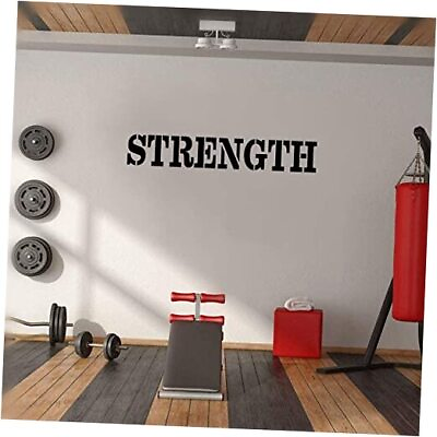 #ad #ad Wall Stickers Inspirational Motivational Decals Quotes Strength for Gym $18.54