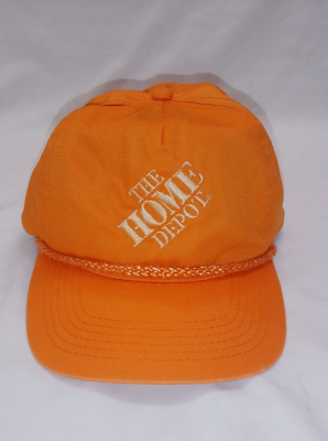 #ad Vintage Home Depot Rope Snapback HD Orange Embroidered $10.00