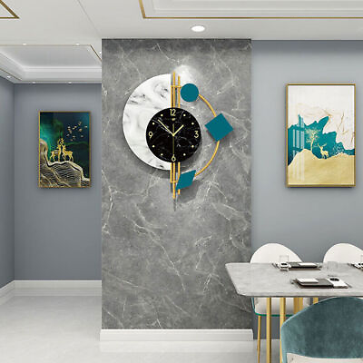 #ad Nordic Wall Clock Watch Creative Living Room Silent Luxury Home Decor Wall Clock $44.24