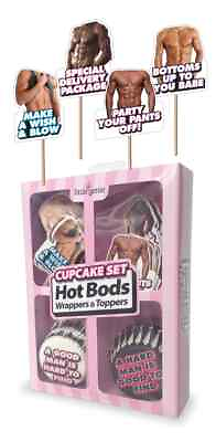 #ad 24 Hot Guys Cupcake Wrappers amp; Sexy Chest Toothpick Toppers Pride Bachelorette $9.09