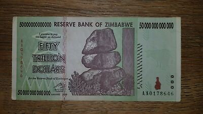 #ad #ad Zimbabwe 50 Trillion Dollars Banknote LOW NUMBER AA01...2008 P90 VF $145.26