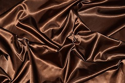 #ad Satin Charmeuse Solid BROWN 60quot; wide Sold by the Yard $2.99