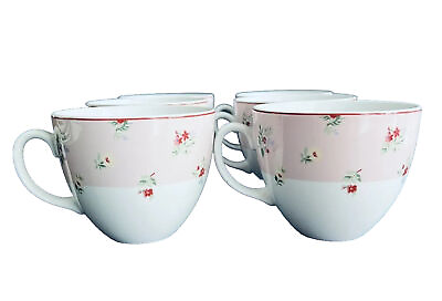 #ad Laura Ashley White Pink Petite Fleur Set Of 6 Tea Coffee Cup. $24.50