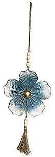 #ad Metal Flower Wall Art Decor 7quot;x22quot; Rustic Modern Floral 37A Dark Blue $21.87