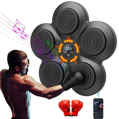 #ad Smart Music Boxing Machine Boxing Wall Target Relaxing LED Lighted Sandbag Sport $50.99