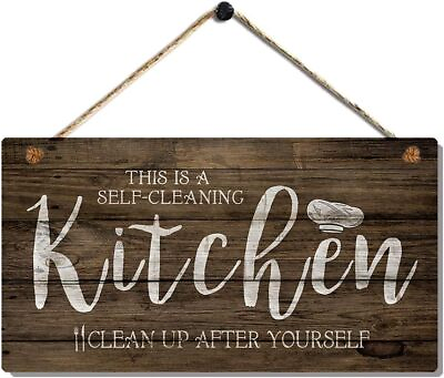 #ad #ad Vintage Kitchen Signs Kitchen Decor Wood Hanging Wall Art Plaque with Kitchen Sa $20.39