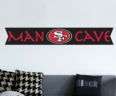 49ers Wall Decal San Francisco NFL Logo Man Cave Sport Design Home Decor CG2312 $14.00