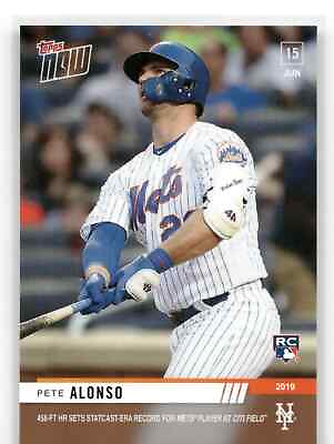 #ad PETE ALONSO Rookie 458 Ft. Home Run 2019 Topps Now #361 New York Mets RC PR: 698 $34.99