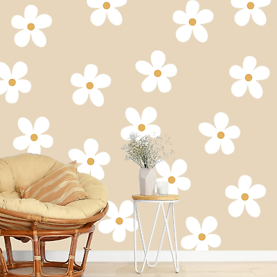 #ad 12 Sheets Daisy Wall Decals Flower Wall Stickers Big Daisy Wall Stickers Peel an $29.46