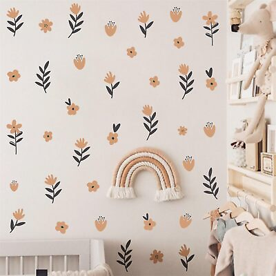 #ad Small Flower Wall Stickers Boho Flower Wall Decals Peel and Stick Retro Small... $14.66