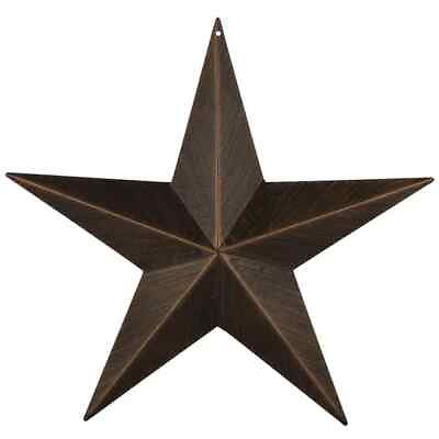 #ad 12quot; Metal Barn Star Rustic Dark Brown Texas Lone Star Home Wall Décor $24.99