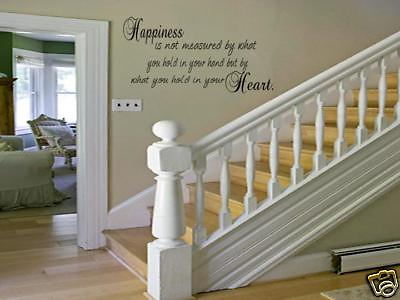 #ad HAPPINESS Home Bedroom Decor Vinyl Wall Art Decal Design Sticker Words Lettering $18.19