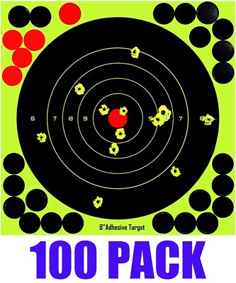 #ad 100x8quot; Shooting Target Rifle Gun Adhesive Stick Splatter Reactive Practice Range $29.89