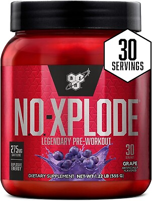 #ad BSN NO Xplode Legendary Pre Workout Grape 1.22 lbs 555 g $29.99
