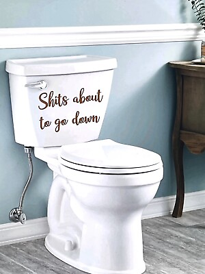 Funny Bathroom Vinyl Decals Stickers Wall Toilet Seat Lid Quotes Phrases Mens $6.99