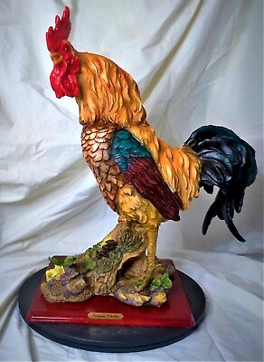 #ad Rooster Statue Figurine Farmhouse Country Décor Country Barnyard Chic 14.5quot; $67.97