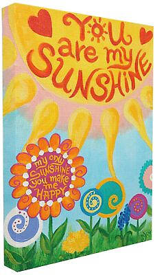 #ad Stupell Industries You are My Sunshine Canvas Wall Art 30 x 40 Design by Ar... $88.38