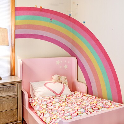 #ad Kidsroom Wall Decals Large Boho Rainbow Wall DecalsNursery Wall Stickers Decor $39.98