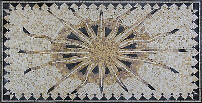 Mosaic Marble Sun Handmade Wall Backsplash Floor Wall Tile Art $411.00