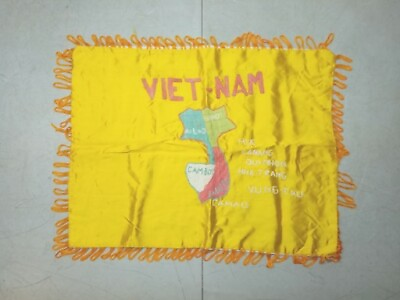 #ad Handmade Vietnam Satin Wall Hanging Vintage Decor Hue Da Nang Nha Trang Vung Tau $38.39