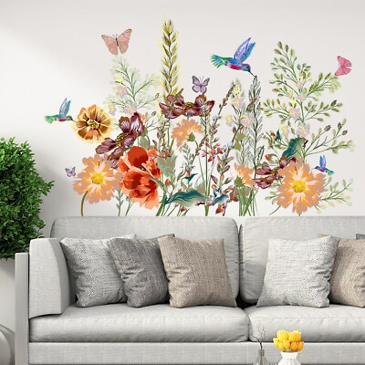 #ad Flower Butterfly Removable Wall Stickers Room Decor Mural Art Home Decal $10.00